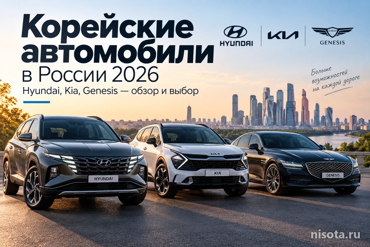 Корейские автомобили в России в 2026: Hyundai, Kia, Genesis — что выбрать